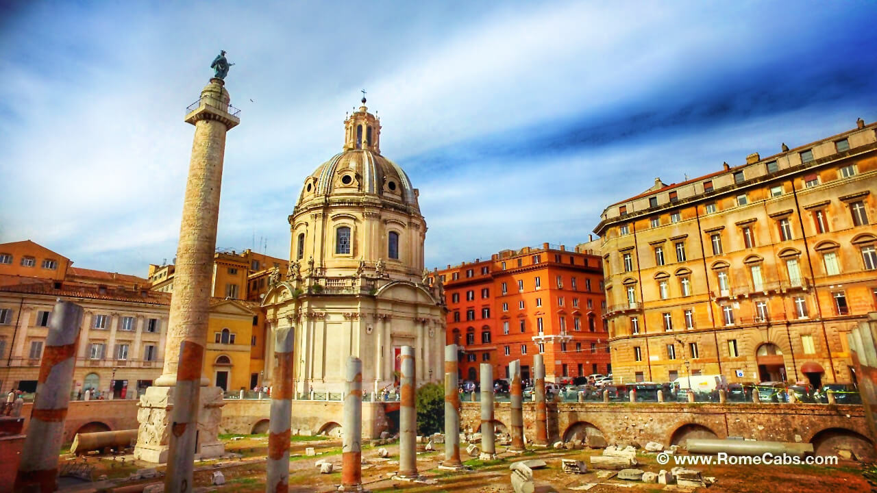 Trajan's Forum DIY Rome Tour from Civitavecchia Cruise Ship Ancient Rome and Squares