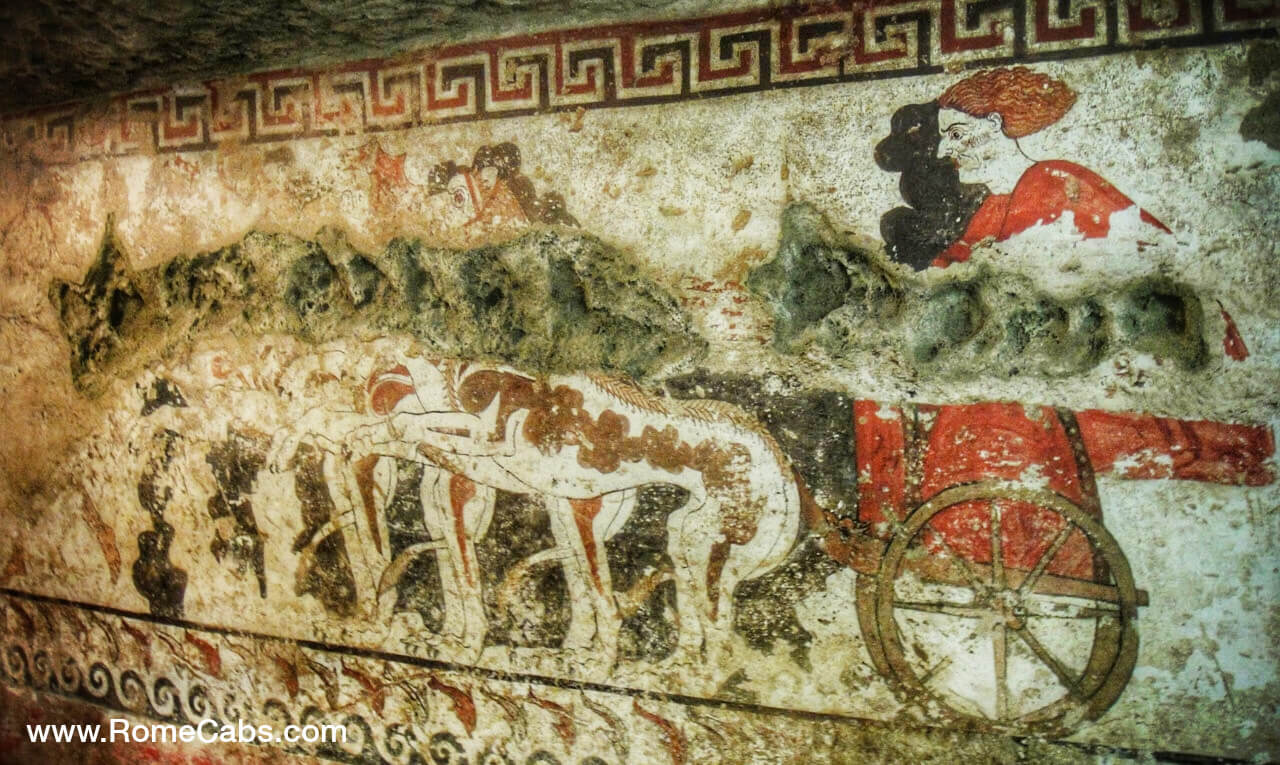 Tomb of Infernal Chariot Sartiano Etruscan Museums to visit on Etruscan Tours from Rome to Tuscany