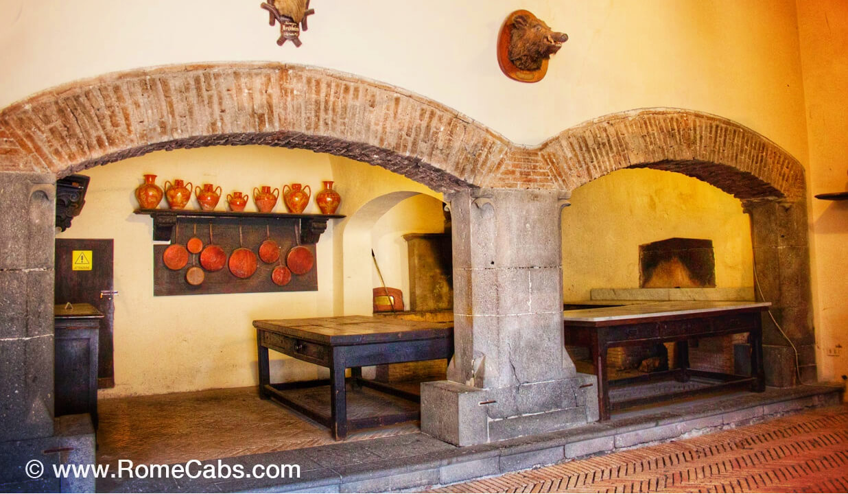 Medieval Kitchen 10 reasons to visit Bracciano Castle Tours from Rome in limo Civitavechia Shore Excursions