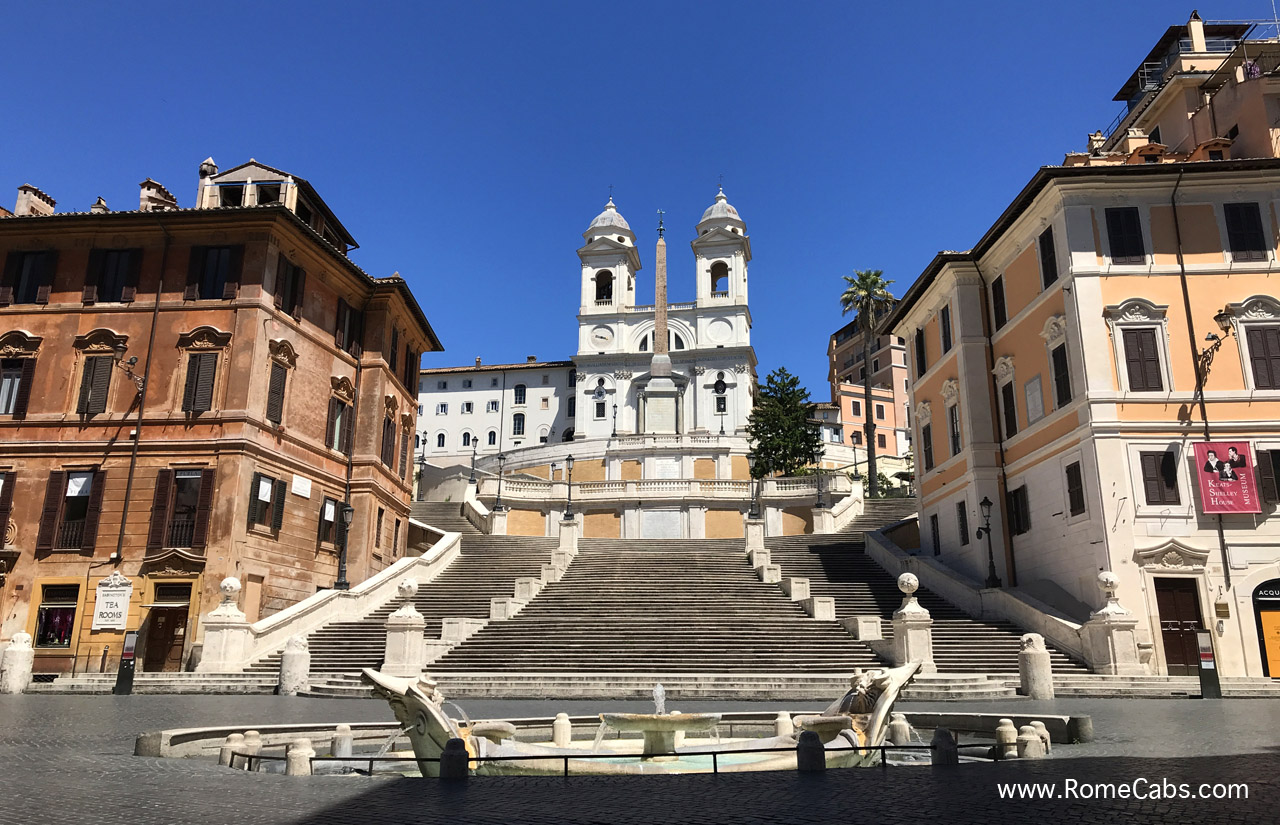 Spanish Steps post pandemic without tourists