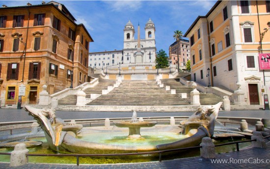 Spanish Steps debarkation tours from cruise port to Rome