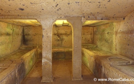 Private Countryside Tours from Rome in limo - Cerveteri Etruscan Necropolis tomb