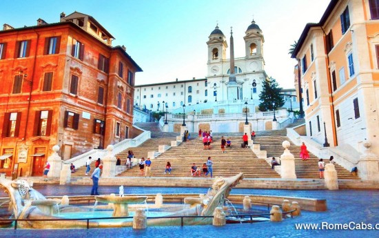 Spanish Steps Rome in a Day on a Sunday Tour private tours of Rome from  cruise ship