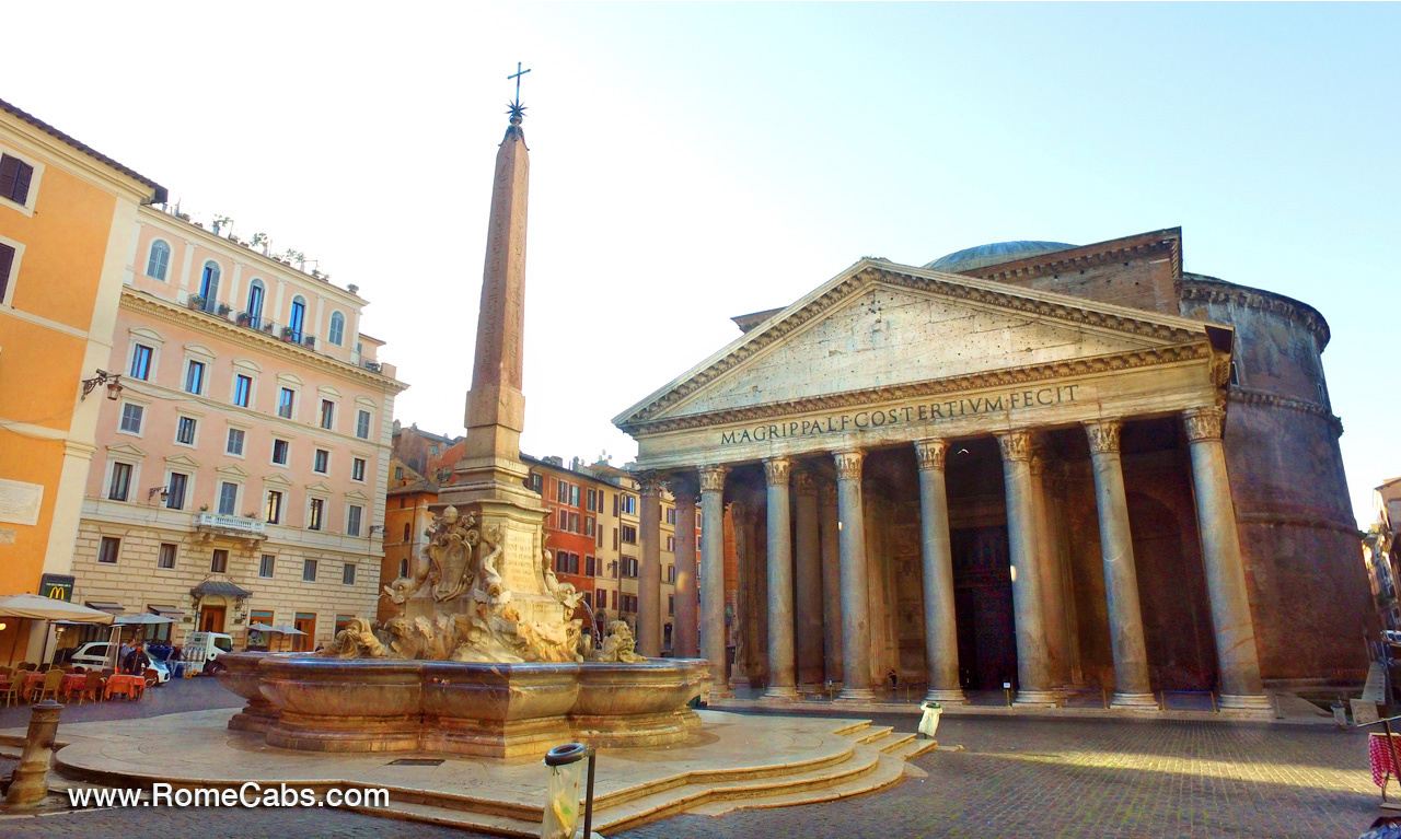 The Pantheon Post Cruise Debark Tour from Civitavecchia to Rome Limo Tours RomeCabs 