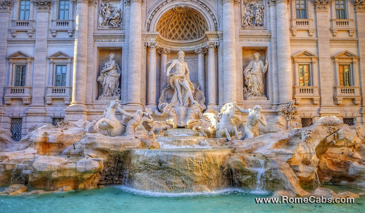 Trevi Fountain Rome in a day with Vatican Guide tour from Civitavecchia Shore Excursion to Rome in limo RomeCabs