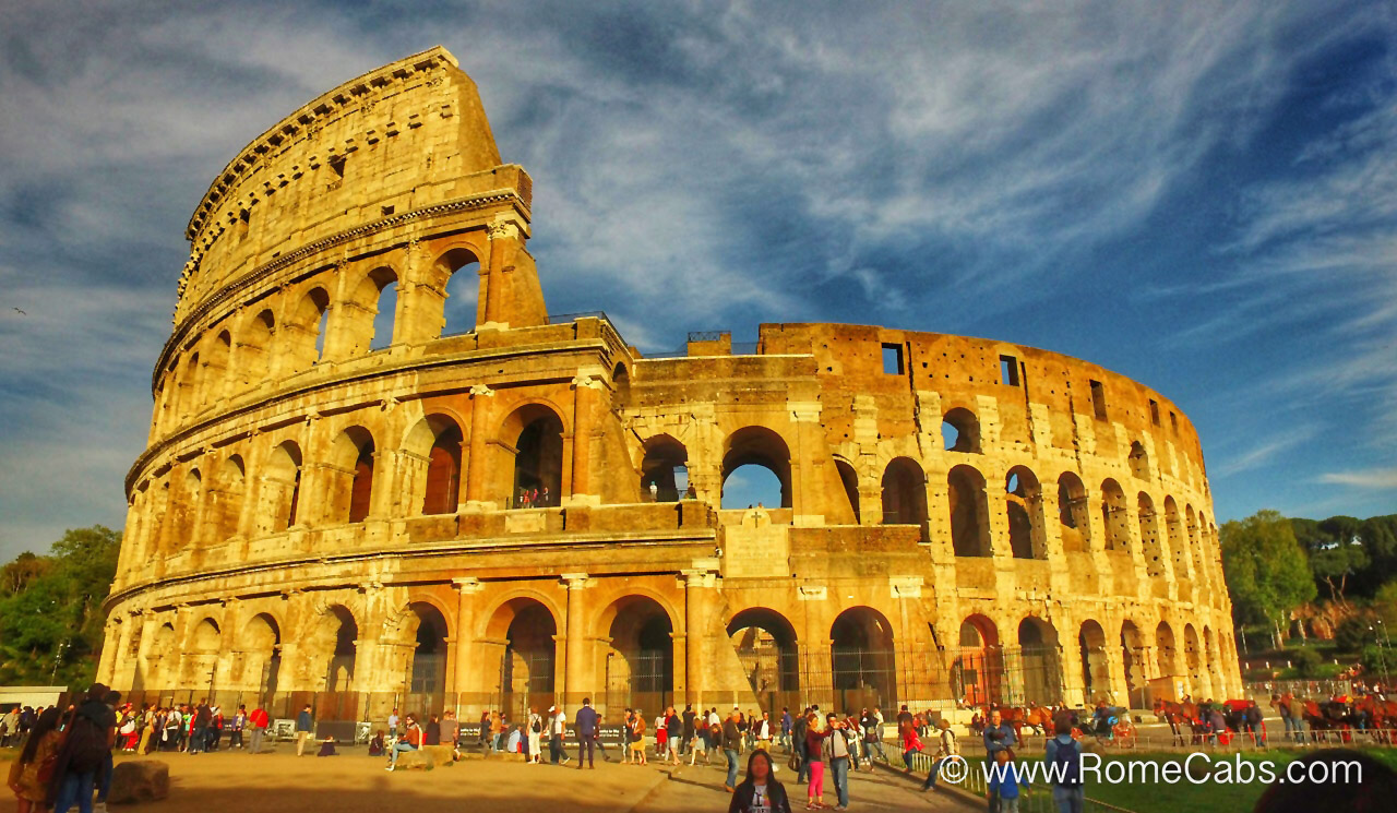 Colosseum in Rome vs Countryside