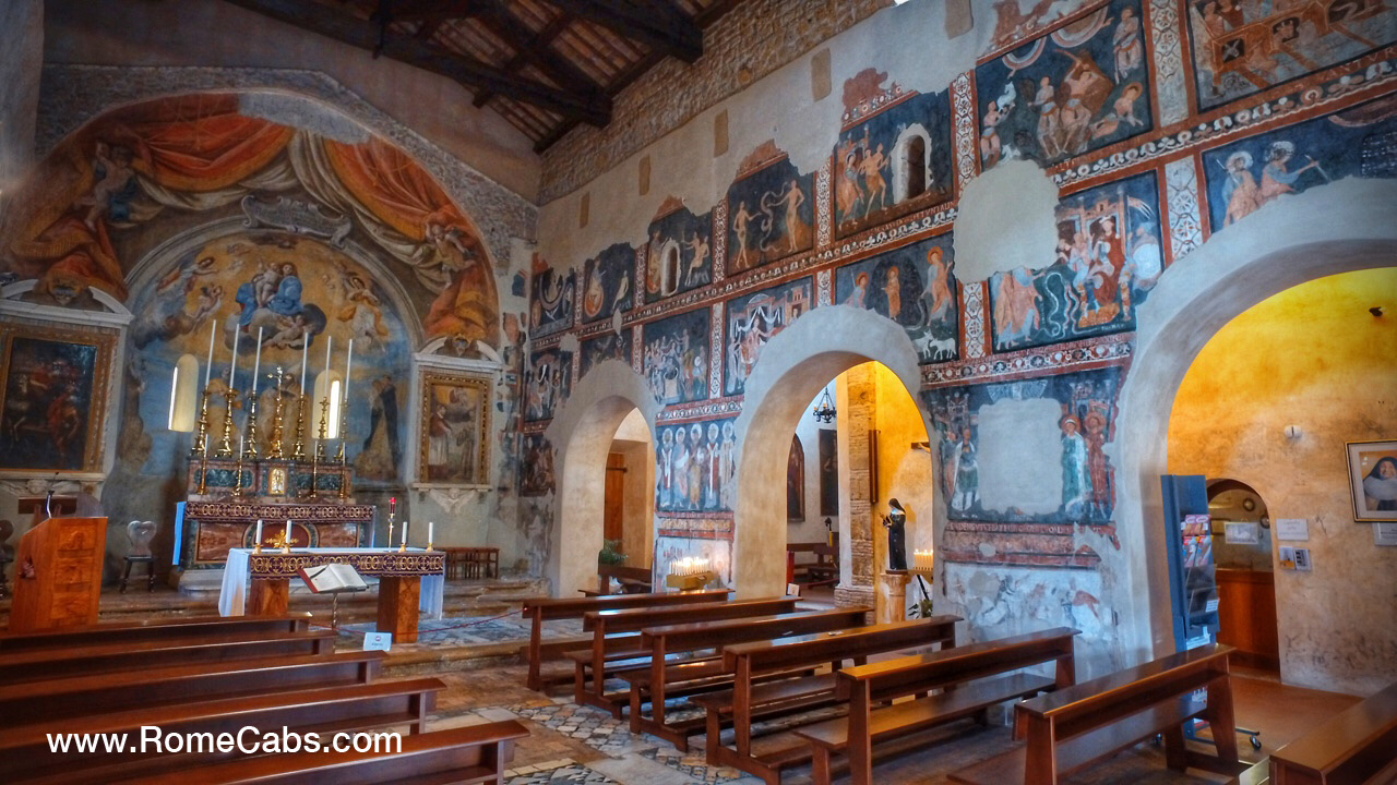 Day Tours to Rome Countryside Civitavecchia Shore Excursions Medieval villages Ceri Church frescoes
