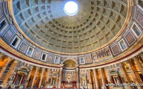 RomeCabs best Ultimate Rome Tour with Driver, Guide, Vatican Tickets - the Pantheon Dome