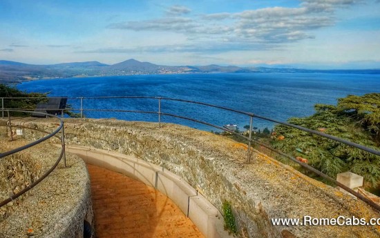 RomeCabs Countryside Splendor tour - Lake view from Bracciano Castle 