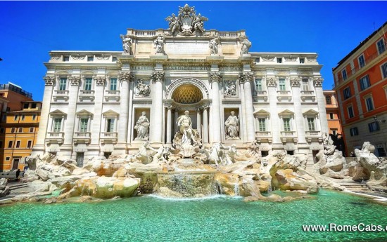 Trevi Fountain Rome in a Day on a Sunday Tours from Civitavecchia to Rome in limo