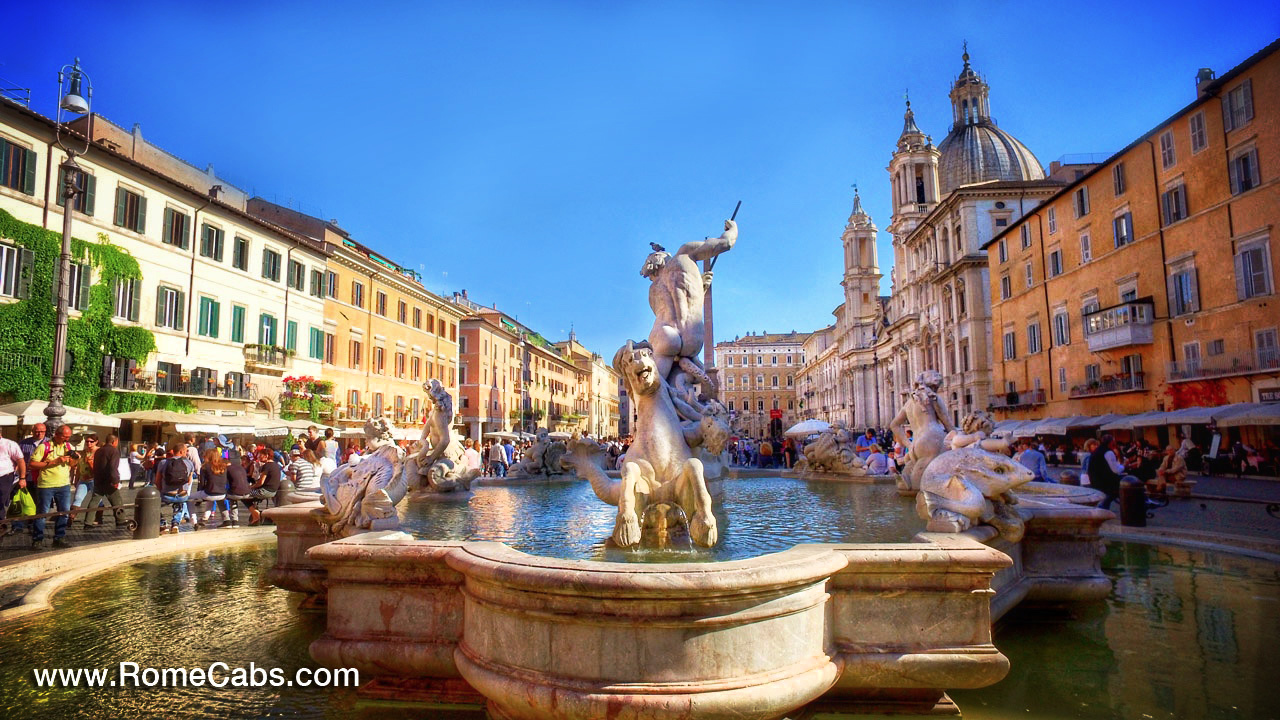 Piazza Navona Tours by Locals in Rome for families RomeCabs