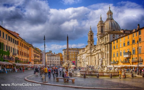 Piazza Navona  Rome in a Day tours from Civitavecchia private excursions RomeCabs