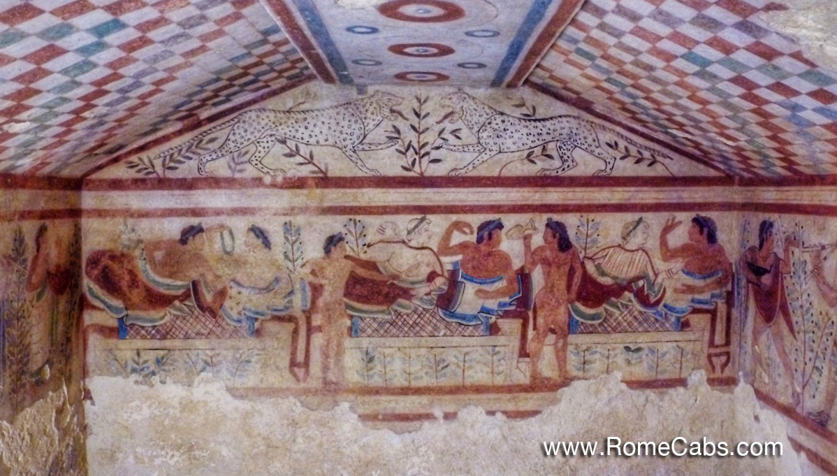Tarquinia Monterozzi Etruscan Necropolis painted Tombs 7 Amazing Places to visit on Etruscan Tours from Rome