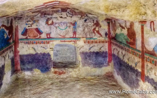  Mysterious Etruscan Countryside Tour from Rome in limo to Tarquinia Necropolis ancient painted tombs
