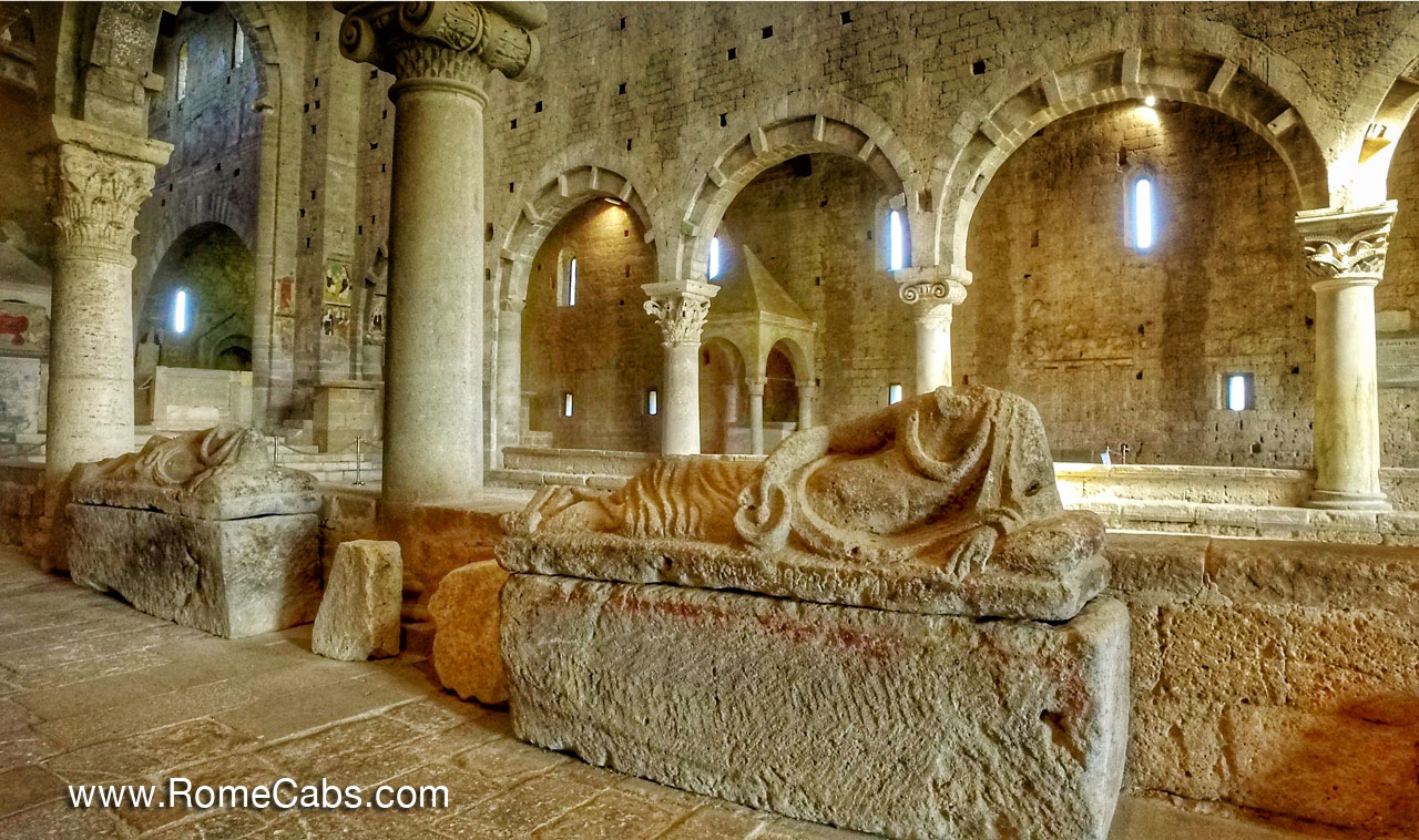  Medieval Churches Saint Peter Basilica Tuscania Tour from Rome Civitavecchia Private Excursions to Italian Countryside RomeCabs