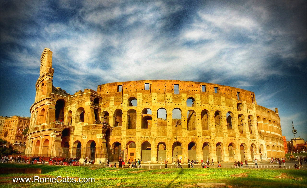 Colosseum Embark Pre Cruise Tour of Rome in limo with Tranfser to Civitavecchia Cruise Port Excursions RomeCabs