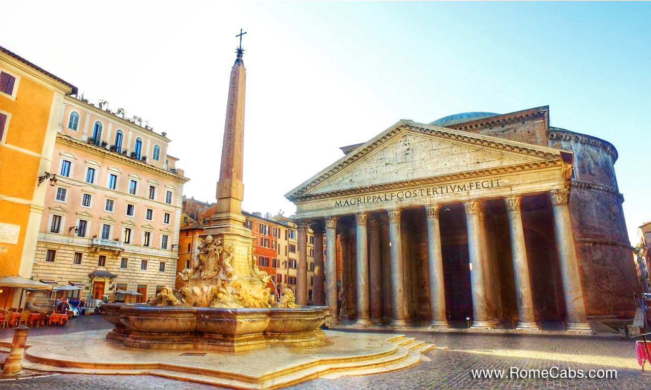 Pantheon Seven Wonders of Ancient Rome Tour in limo from Civitavecchia Shore Excursion