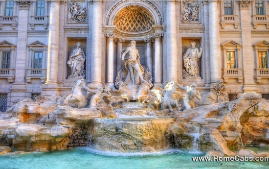 Trevi Fountain Rome private post cruise tours from Civitavecchia 