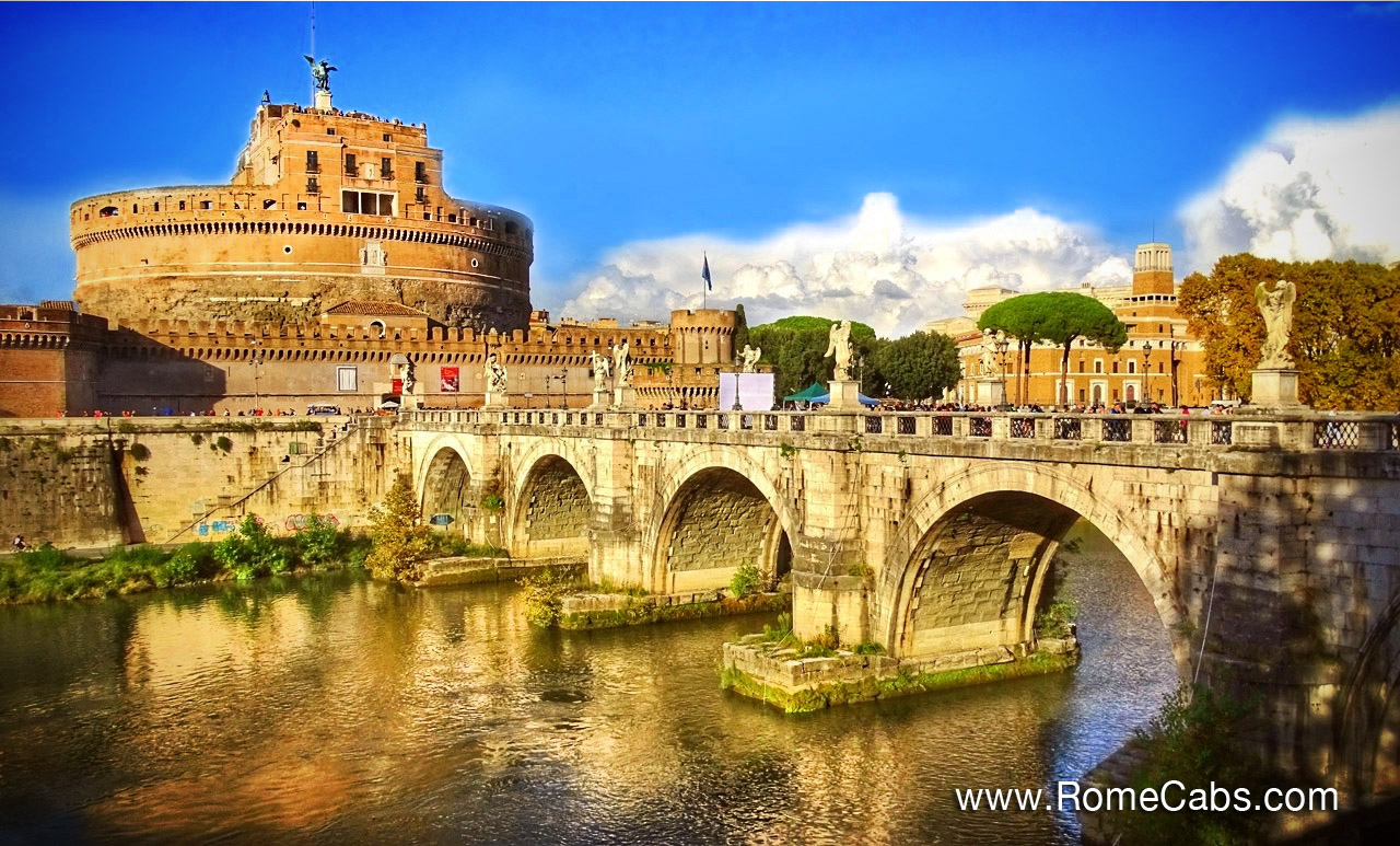 Castel Sant'Angelo Top 10 Must See Places in Rome private Tours from Civitavecchia Shore Excursions with RomeCabs