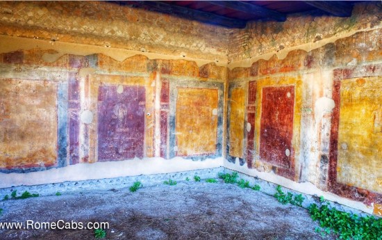 Rome private tours to Ostia Antica and Cerveteri tour - Roman frescoes