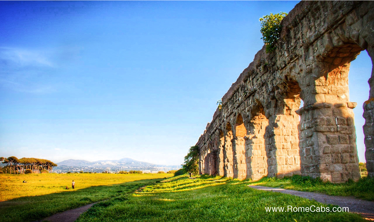 Park of the Aqueducts Seven Wonders of Ancient Rome Tours from Civitavecchia Private Excursions RomeCabs
