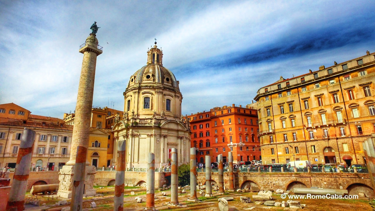 Seven Wonders of Ancient Rome Tours in Limo Trajans Forum RomeCabs Private Tours