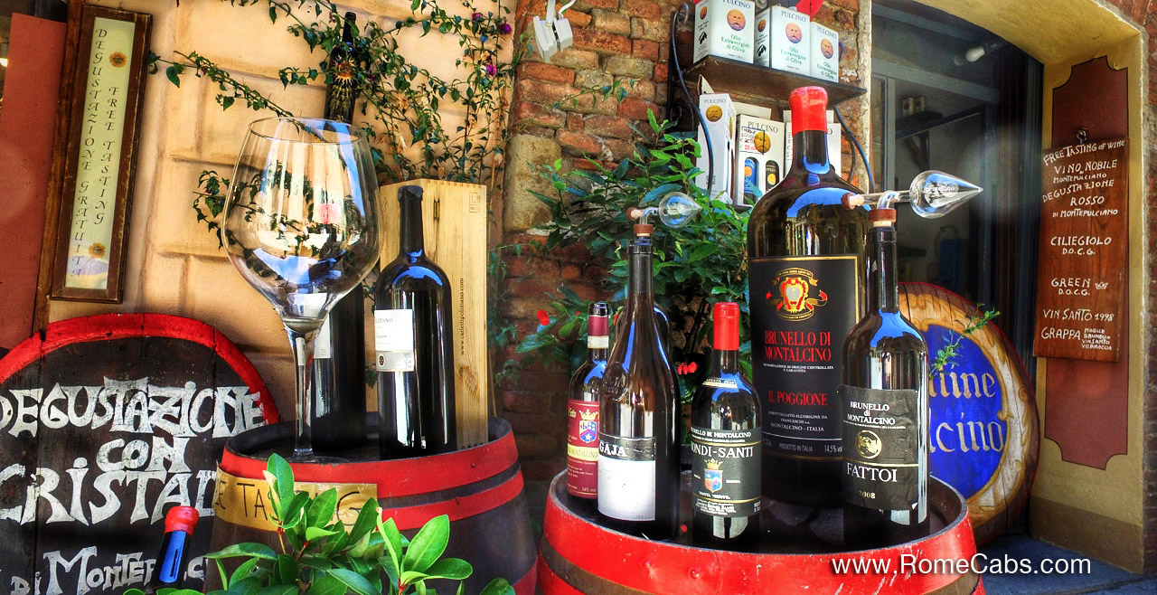 Rome to Montepulciano Tuscany Wine Tours from Rome in limo RomeCabs