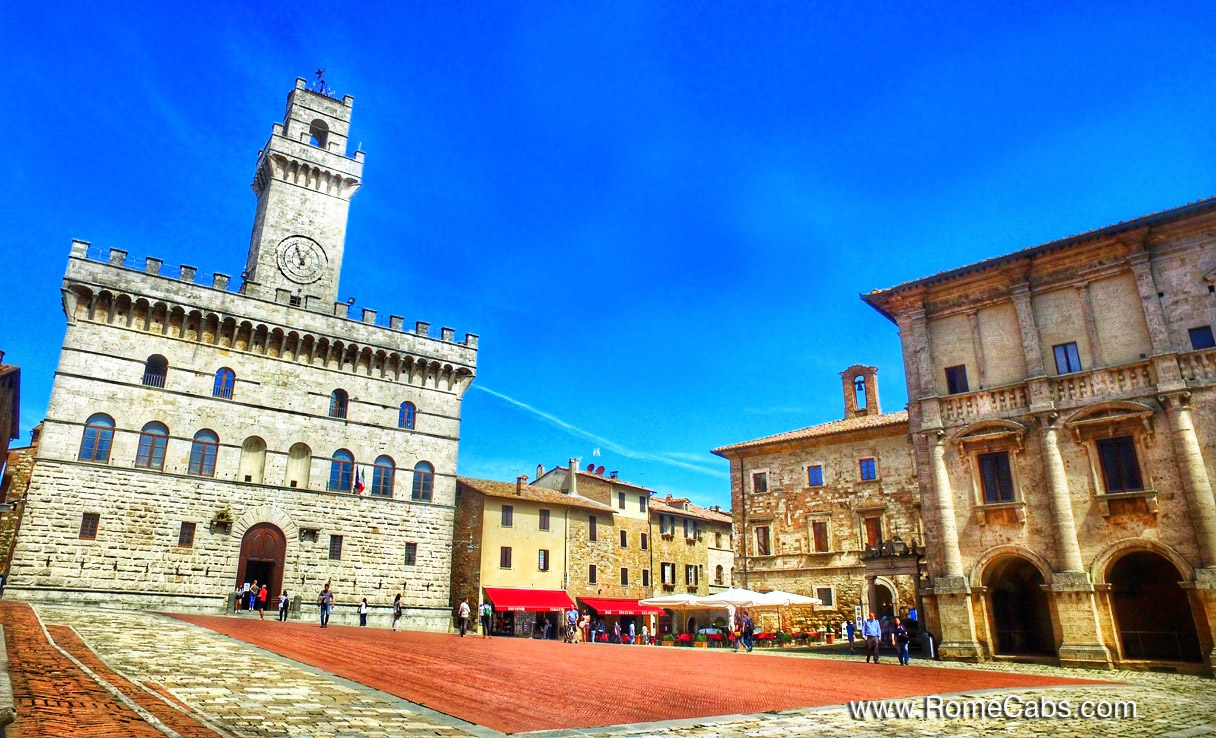 Piazza Grande Montepulciano Wine tours from Rome to Tuscany