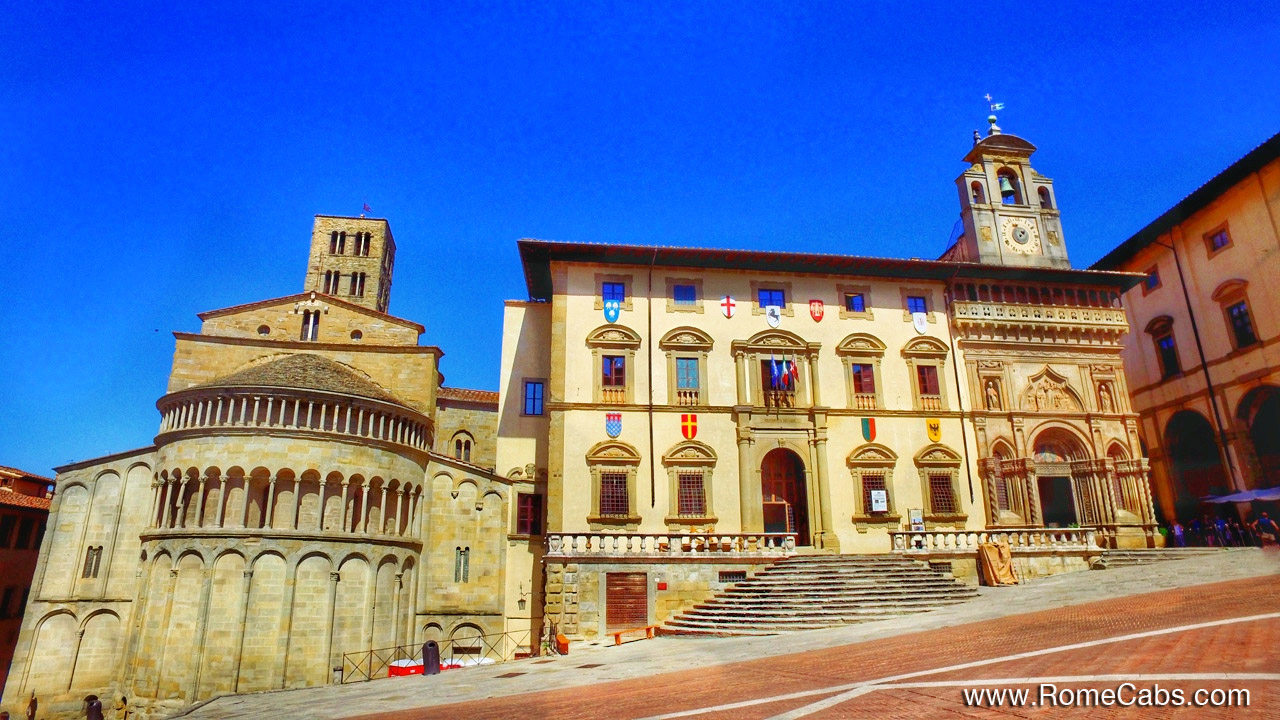 Piazza Grande Arezzo Tours of Tuscany from Rome luxury limo tours RomeCabs