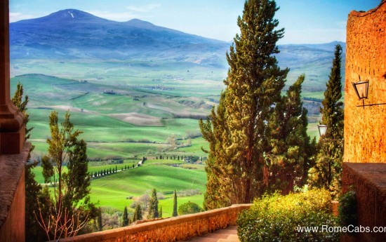 Rome private tours to Montepulciano and Pienza Tuscany Tours - Valley of Orcia view