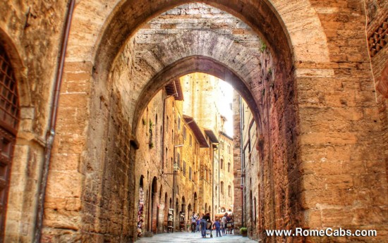 Tuscany Tours from Florence to Siena and San Gimignano  - medieval archway