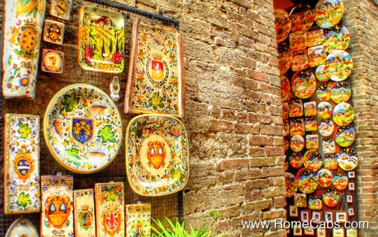Livorno Shore Excursions to Siena and San Gimignano ceramic shopping