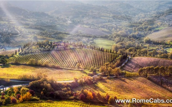 Rome Cabs Tours from Rome to Orvieto in Umbria landscape