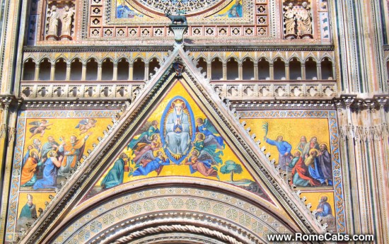 Private Transfer from Florence to Rome in limo tour of Orvieto Cathedral facade