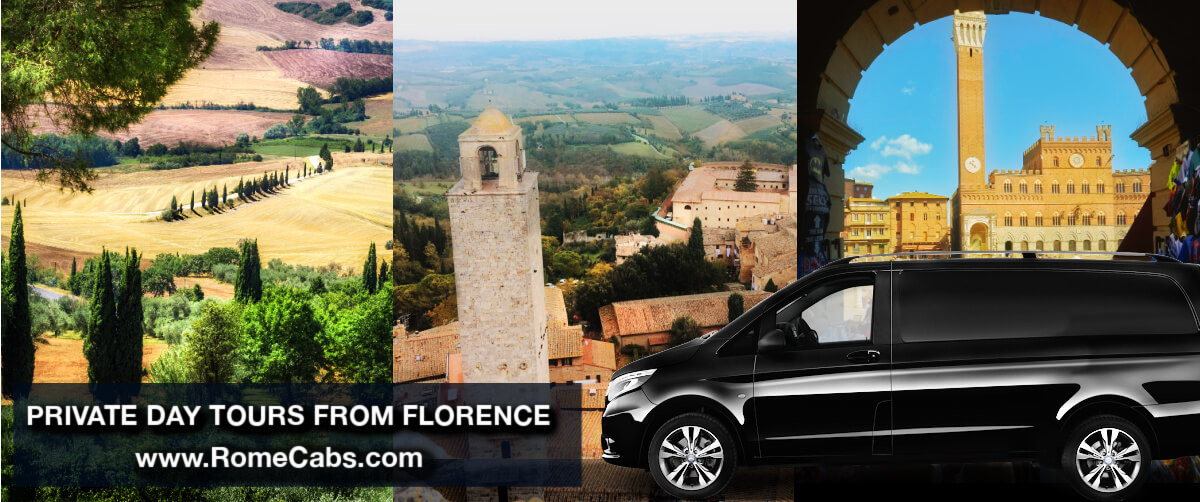 Private Tours from Florence to Tuscany Siena San Gimignano Chianti RomeCabs