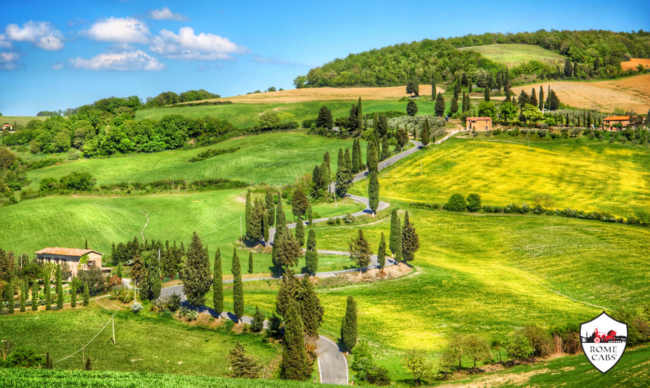 Montichiello Windy Road ten Best Trips and Tours of Tuscany from Rome