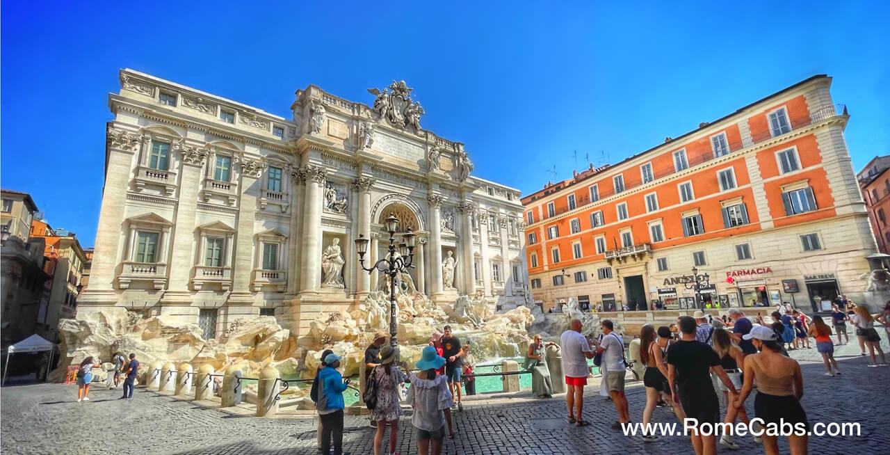 Piazza di Trevi Fountain most beautiful squares in Rome limousine tours