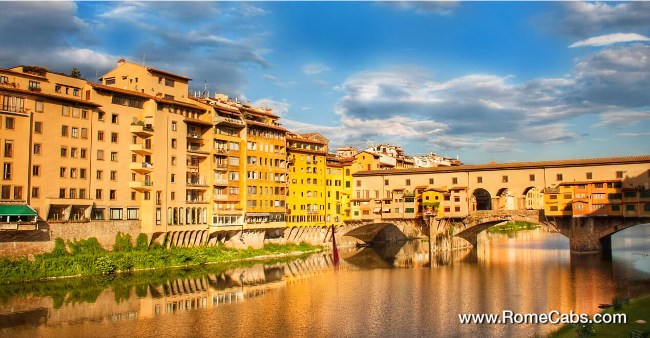 Ponte Vecchio Florence  Pisa Shore Excursion from Livorno Cruise Tours to Tuscany RomeCabs