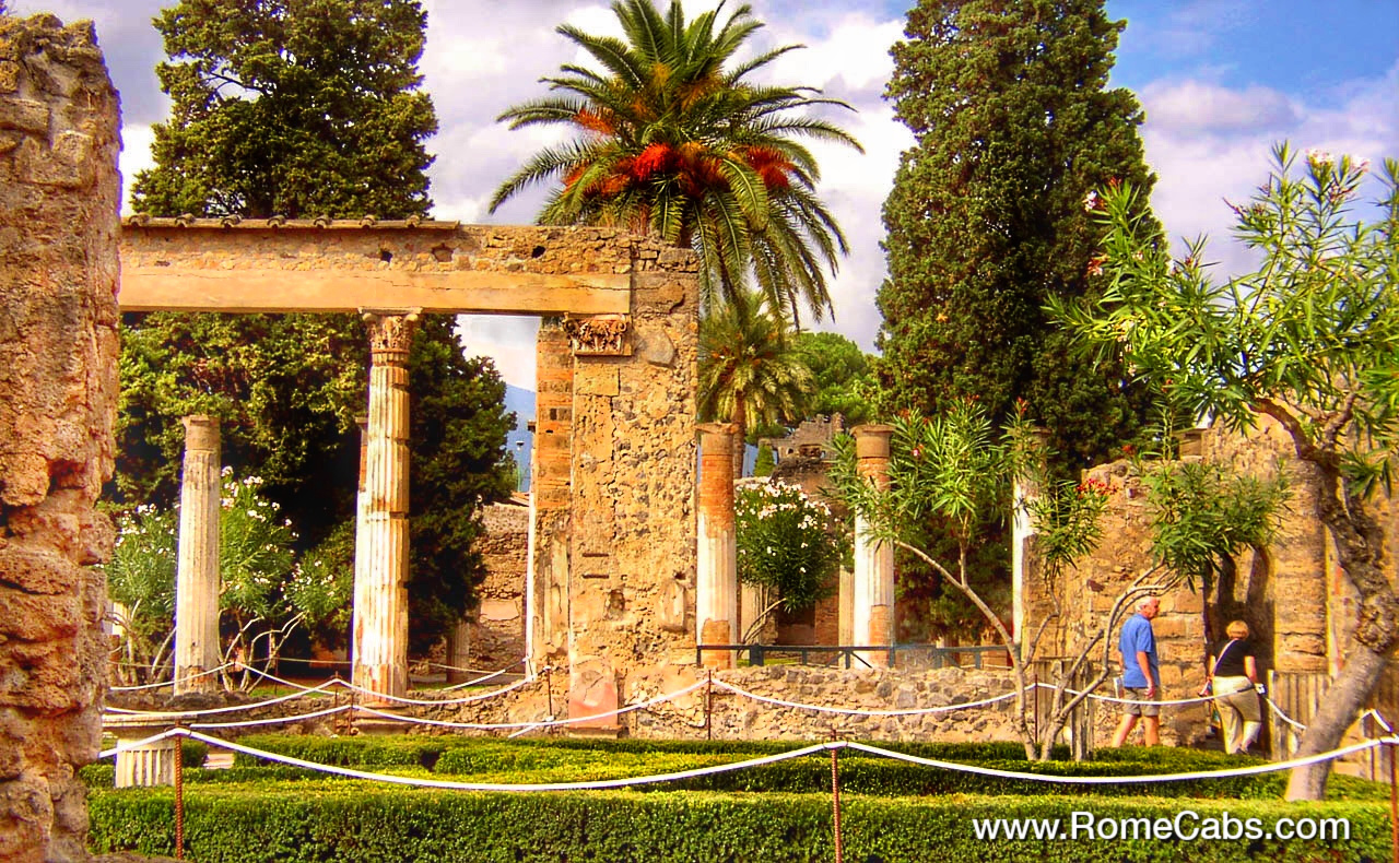 How far is Pompeii from Rome to Amalfi Coast tours