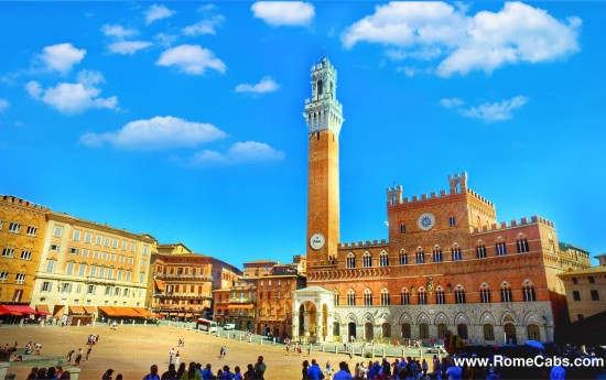 Private Transfer from Rome to Florence with visit to San Gimignano and Siena Piazza del Campo