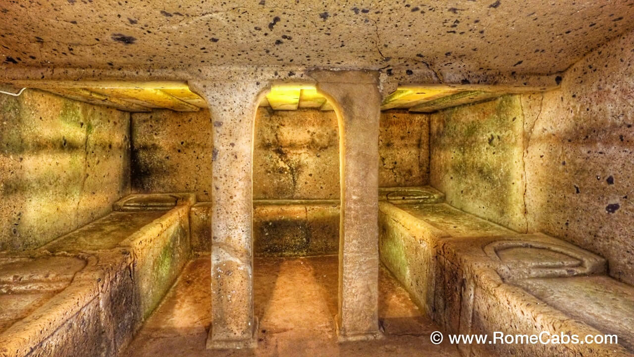 Cerveteri Banditaccia Necropolis Tomb Best Civitavecchia Tours to the Roman Countryside with RomeCabs