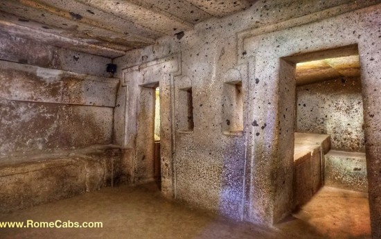 RomeCabs Post Cruise Countryside Tour from Civitavecchia to Cerveteri Etruscan Necropolis Tombs