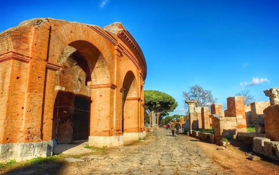 RomeCabs Ostia Antica Pre Cruise Tour and Civitavecchia Transfer - ancient Roman road