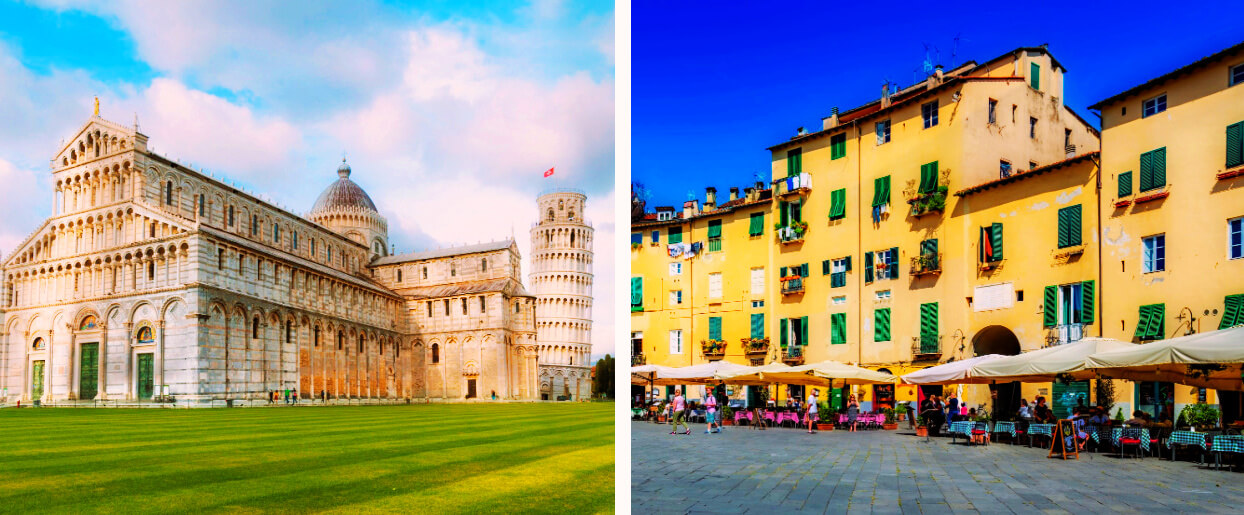 Pisa and Lucca Shore Excursion from Livorno Cruise Port Private Tours to Tuscany RomeCabs