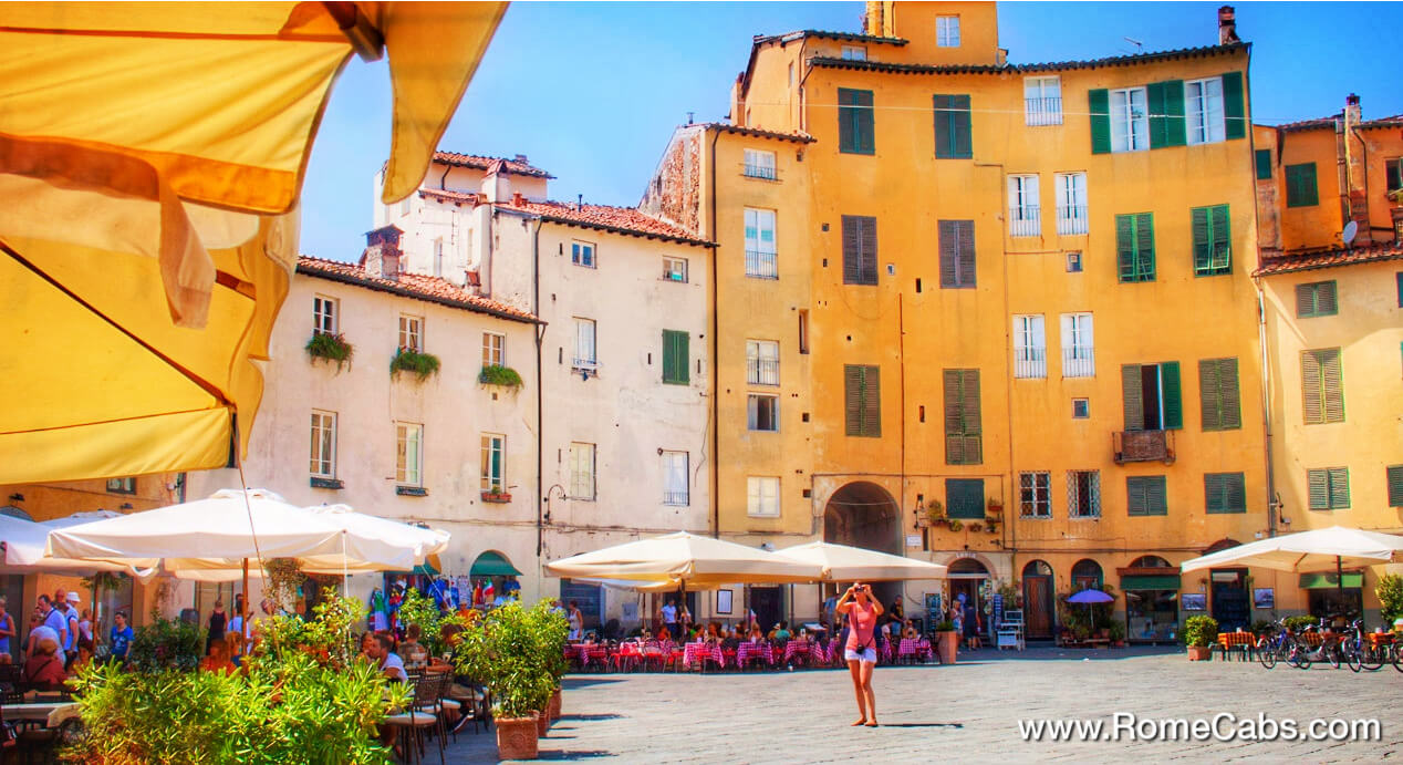 Private Excursions from Livorno to Lucca and Pisa Tuscany Tours from Cruise Port RomeCabs