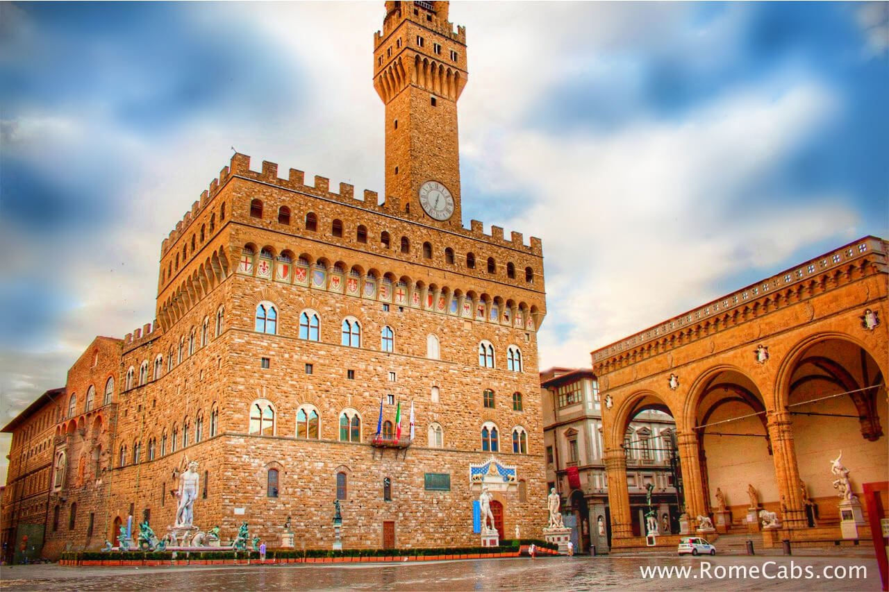 Piazza della Signoria Best of Florence from La Spezia Shore Excursions to Tuscany RomeCabs