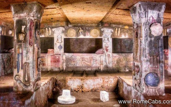 Tours from Civitavecchia to Etruscan tombs Cerveteri Necropolis