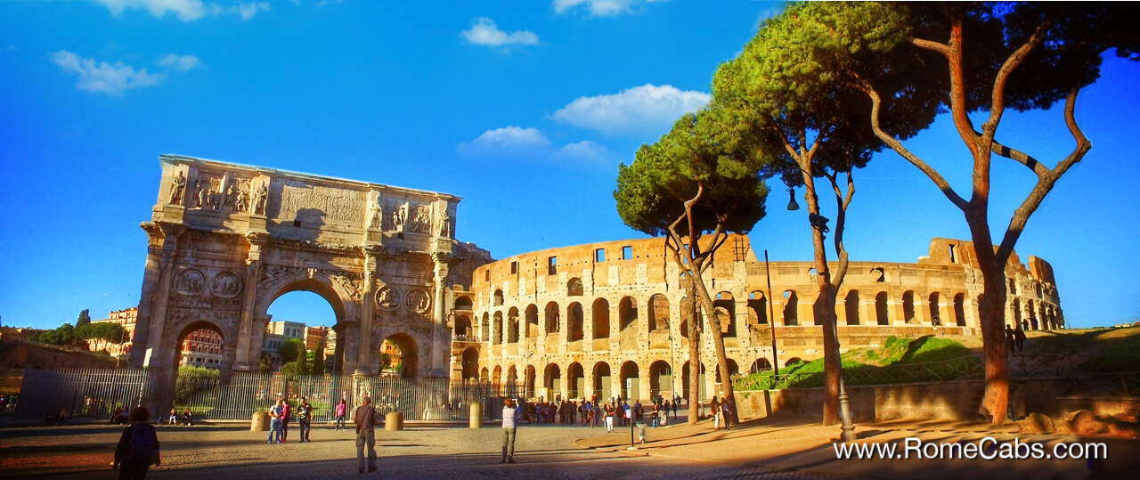 Visit Arch of Constantin on private tours of Rome from Civitavecchia cruise tours