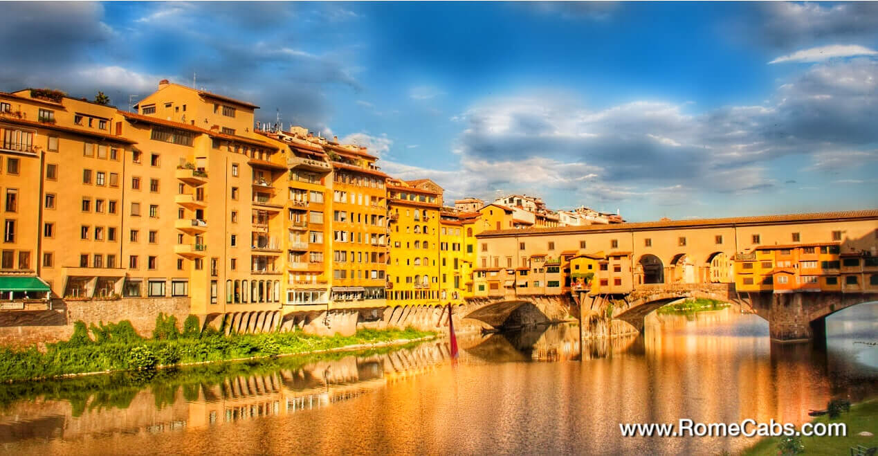 Ponte Vecchio Florence Day tours from Rome in limo Shore Excursions from Livorno to Tuscany_RomeCabs Italy Private Excursions