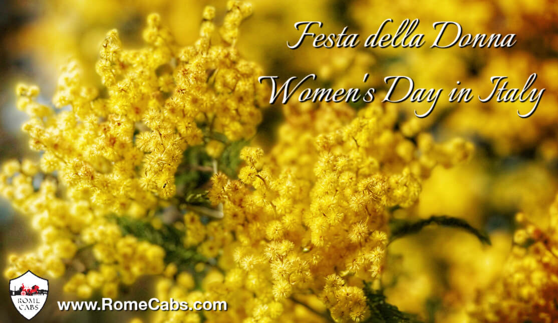 Italian holidays in Rome Womens Day Festa della Donna Mimosa flowers